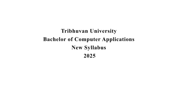 BCA New Syllabus 2025